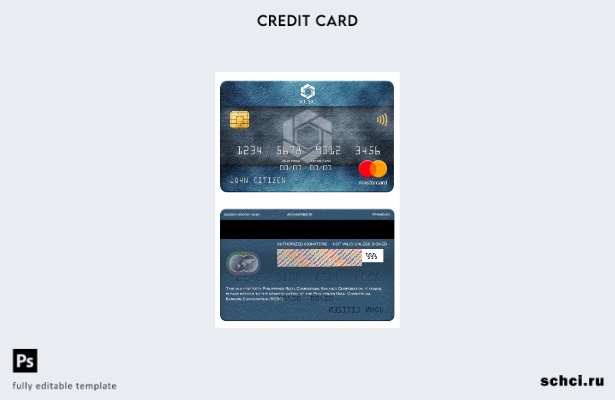 цифровая загрузка шаблона mastercard Филиппинской коммерческой банковской корпор